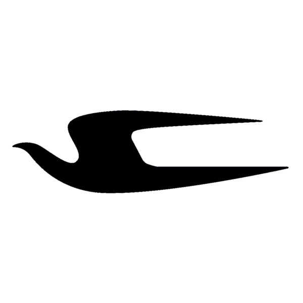"BLUE BIRD" STICKER LH BLACK