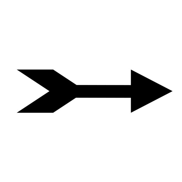 ARROW DECAL EMERGENCY DOOR 6"