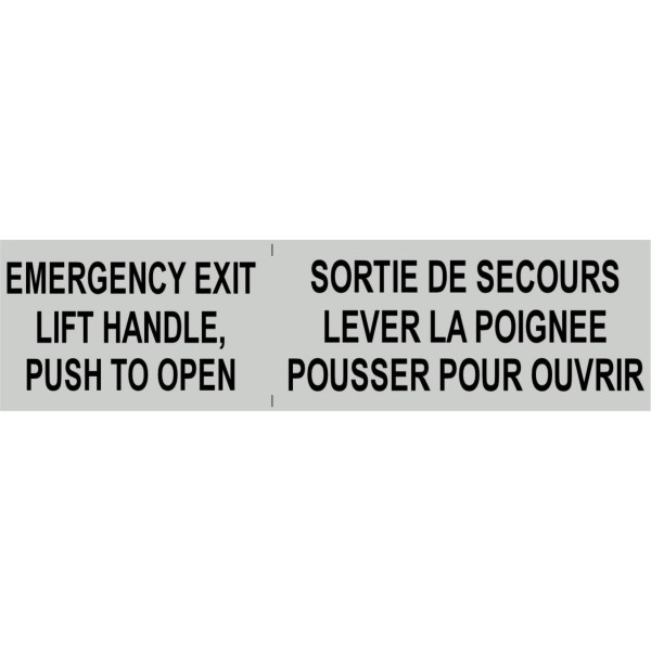 INST. EMERGENCY PUSH-OUT WINDOW