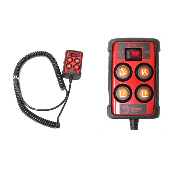 REMOTE,RED PENDANT BLACK COILED CORD