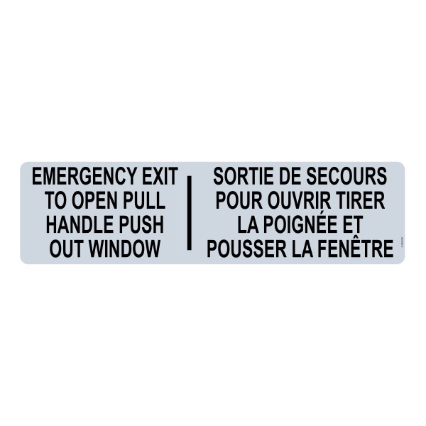 INSTRUCTION FOR EMERGENCY WINDOW