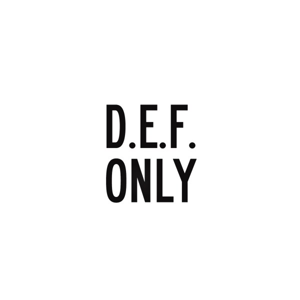 STICKER "D.E.F. ONLY" SMALL 1"