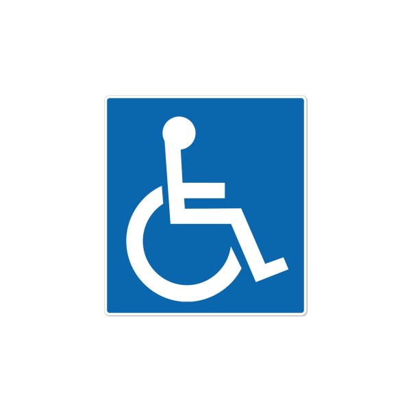DECAL,HANDICAPPED ACCESS,6X6,NAT STD
