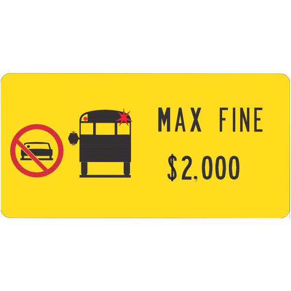 DECAL "$2000.00 FINE" ENGLISH