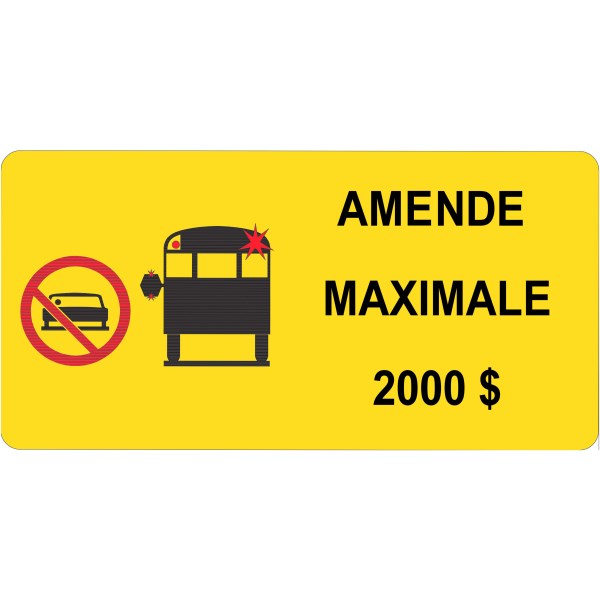 DECAL "$2000.00 FINE" FRENCH