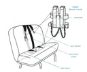Besi 25 Complete Harness With Attached Inserts And Crotch Strap (Adjusts 22 T