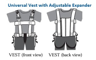 Vest Unv W/Crotch Strap 38-41-44