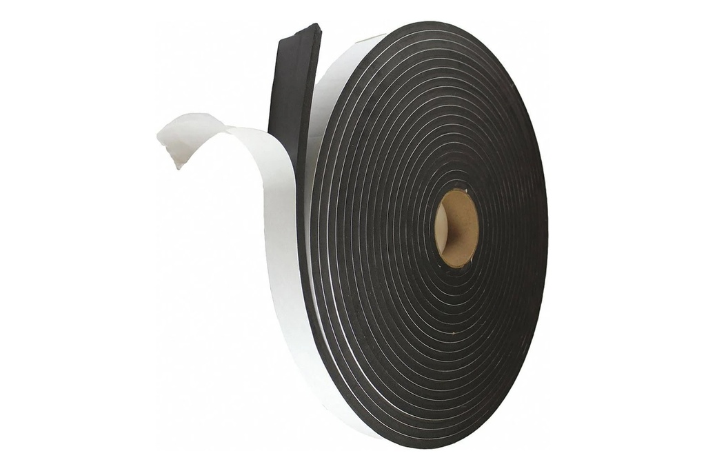 Tape,Foam,1/8X3/4X50ft,Clsd.Cell Neop.Adh.Bk.