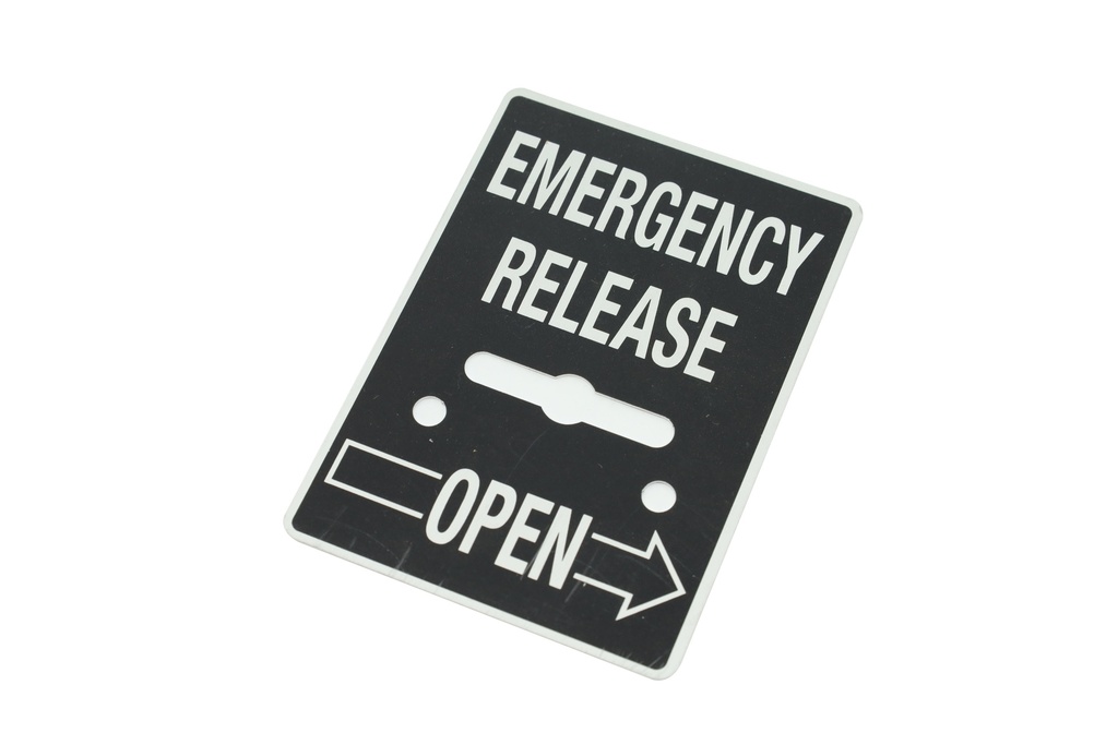 Plate, Emergency Release