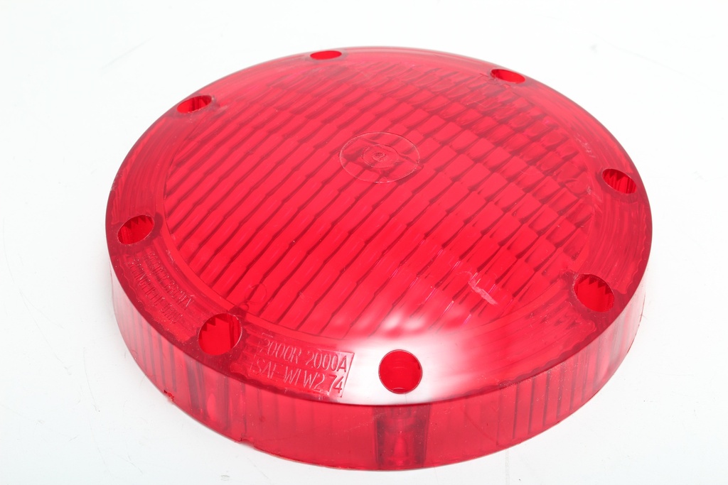 Lens,Warning Light,7In Red,Bb 2000 Serie