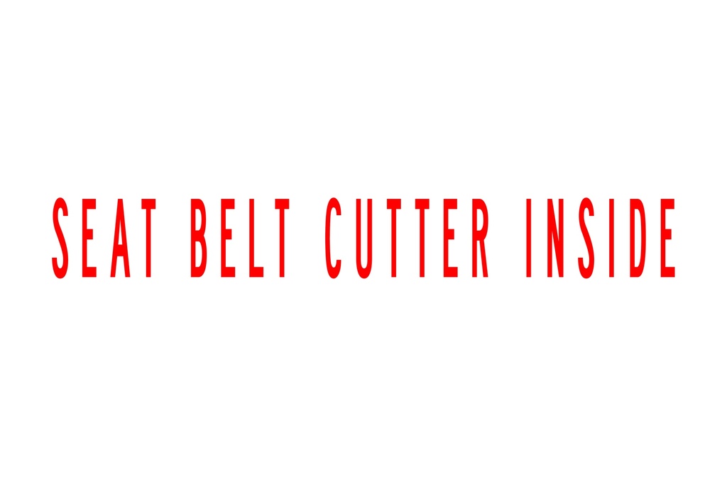 Seat Belt Cutter Decal