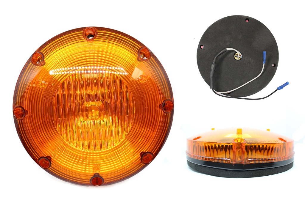7" Halog Amber Light W/Ground
