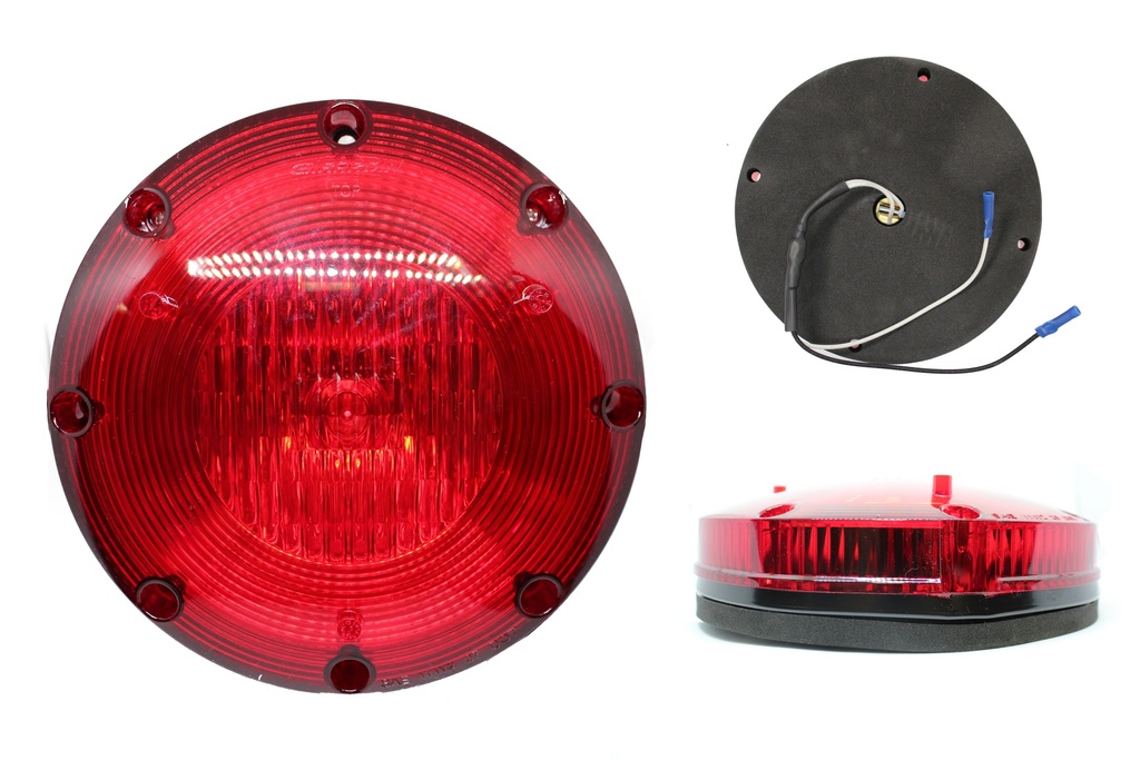 7" Halog Red Light W/Ground (2 Wires)