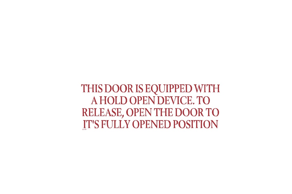 Decal "This Door Is Equipped With