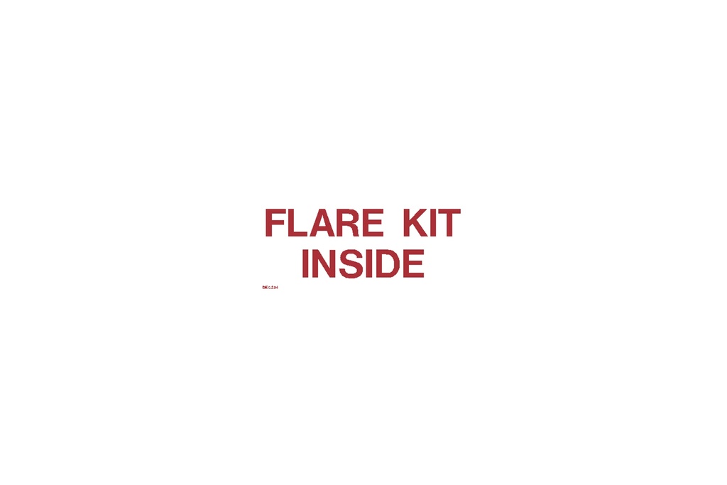 Decal,Flares Inside,2-3/4X6,Red