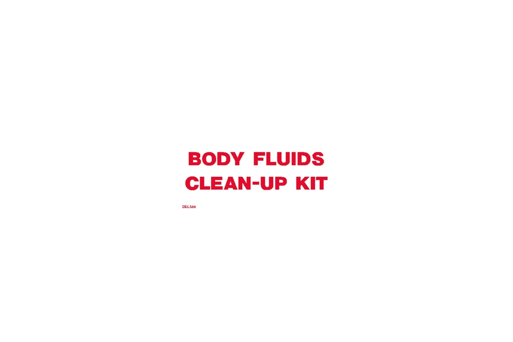 Decal 3.25X6.25 Body Fluid Kit R/W