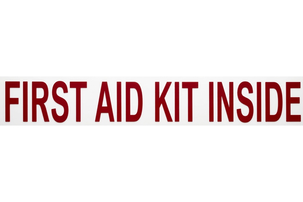 Decal, First Aid Kit, Red/White, 1"X7"