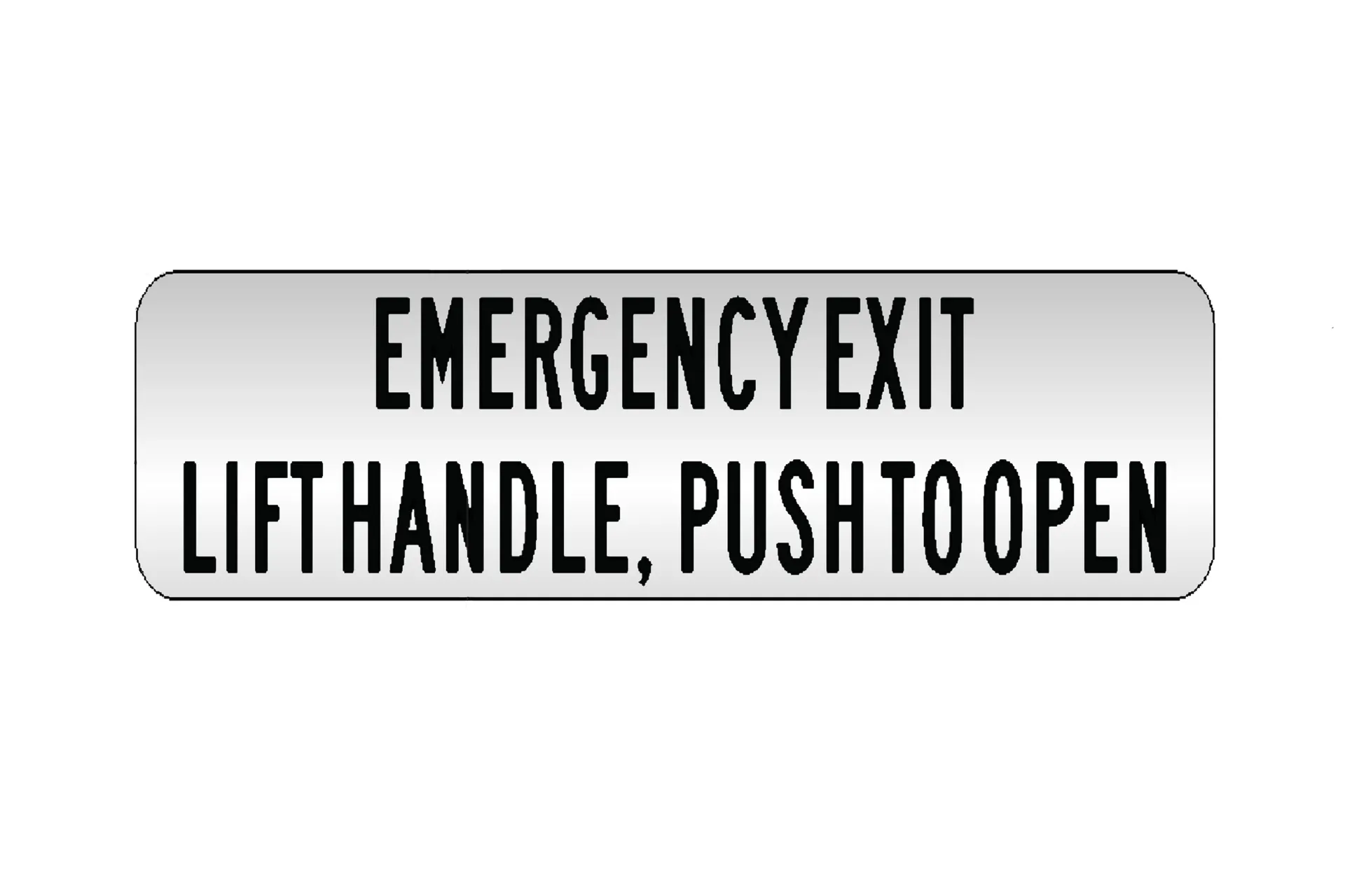 Sticker Instructions "Emergency Exit"