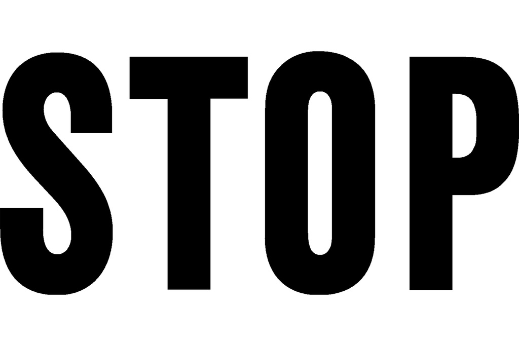 "Stop"10"Blk