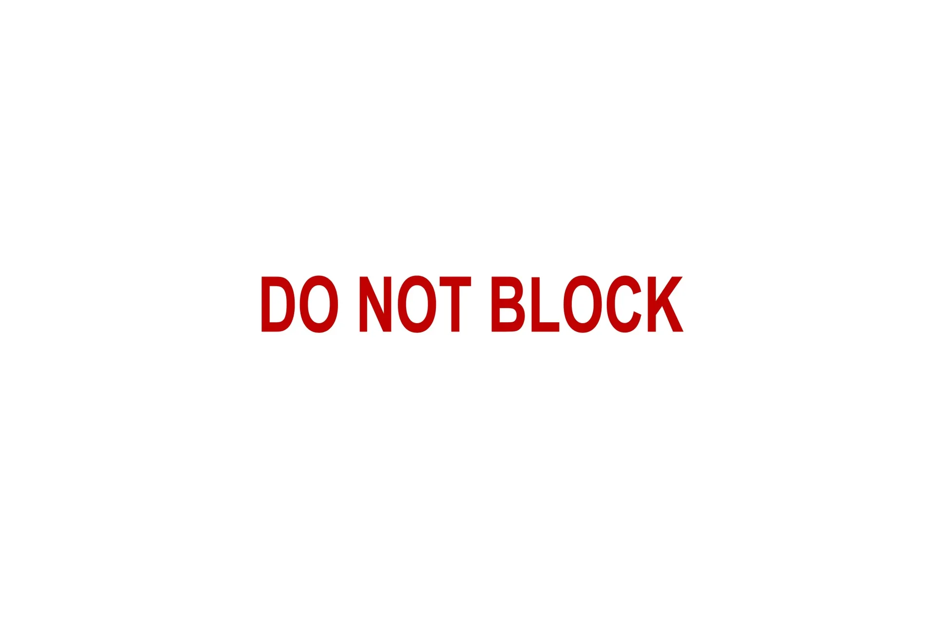 Decal "Do Not Block"