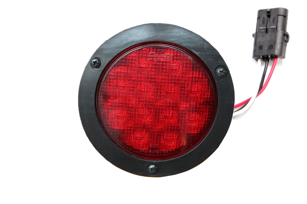 4" Rd Red Light 3 Pin