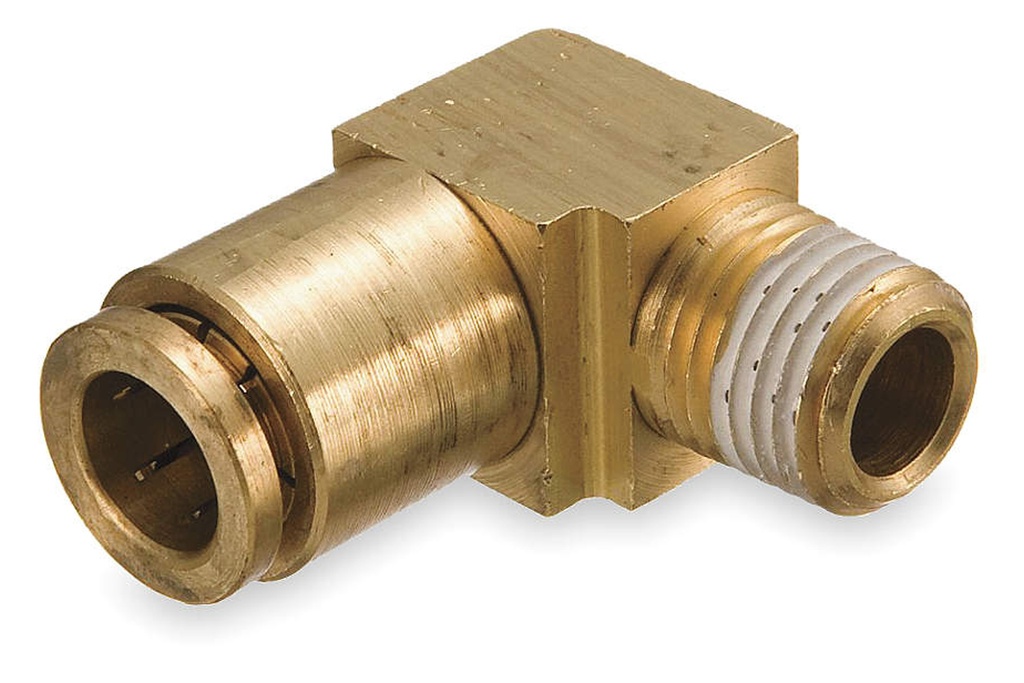 1/4" Tube X 1/4" Male Npt 90Deg Elbow,Fixed