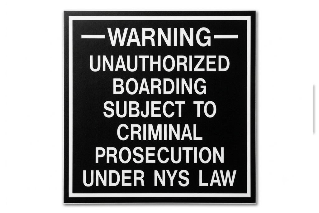Decal,Do Not Board,5X5,White/Black