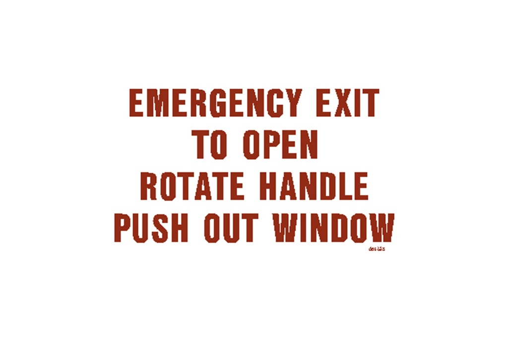 Decal,Emer Exit Wdo