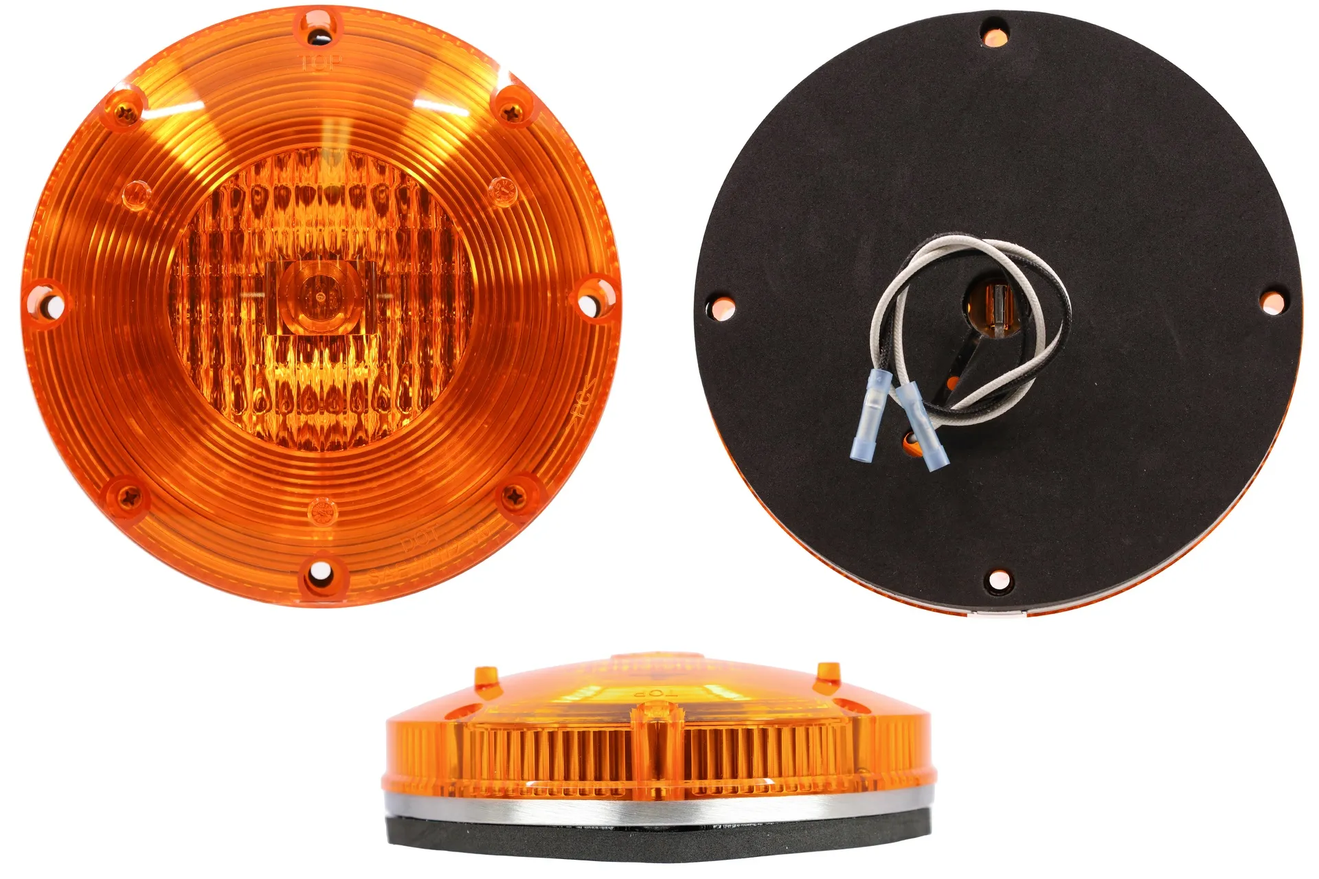 Amber Warning Light S/S Halogen 2-Wire  