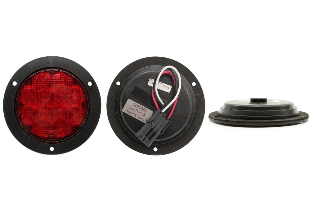 Light 4" Round Red Stop/Tail/Turn,3 Pins