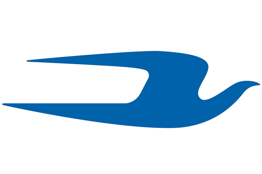 Auto-Collant, Logo Blue Bird,Bleu,Droit