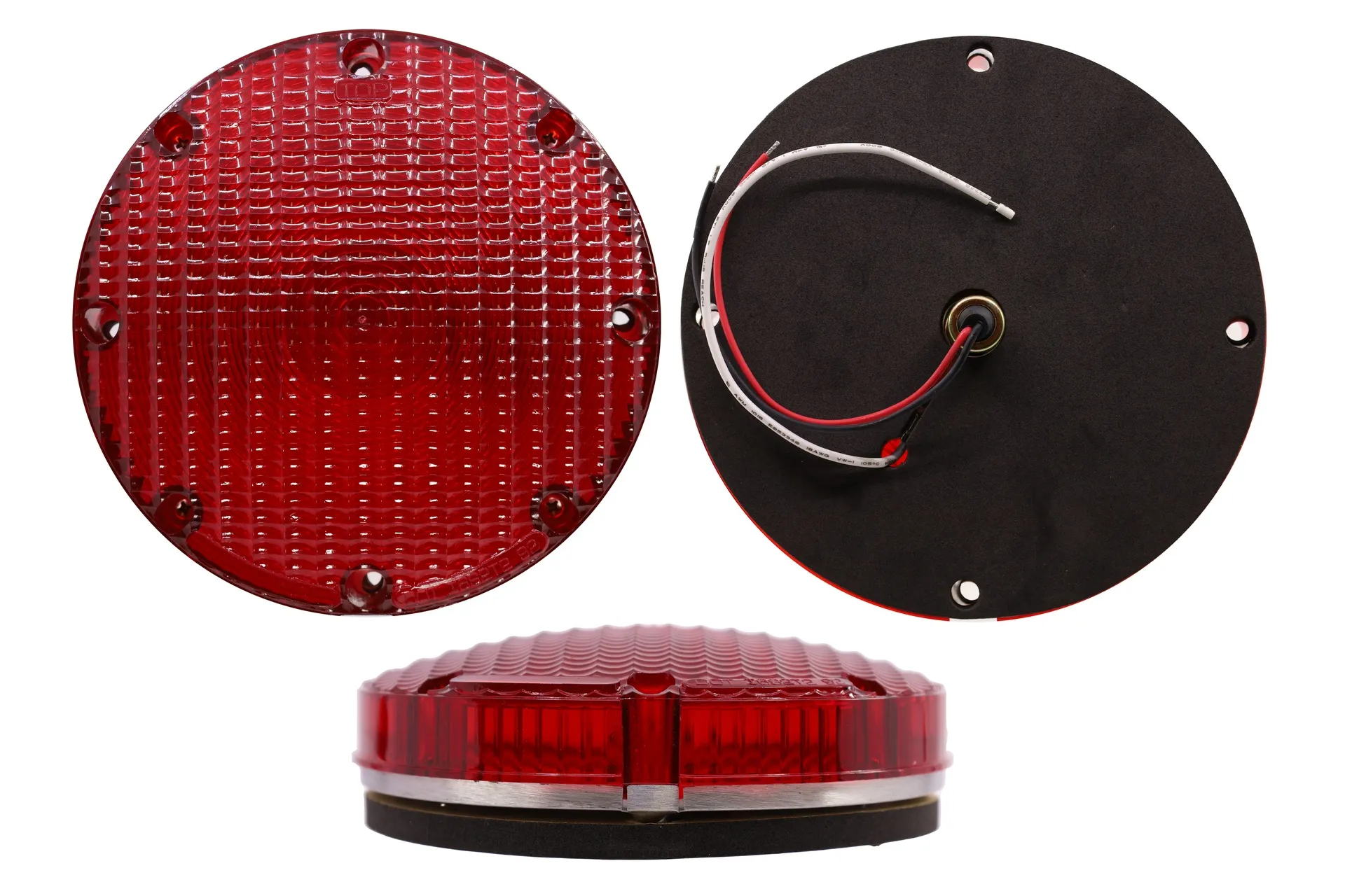 Stop Light,Red,7In,Stainless Steel