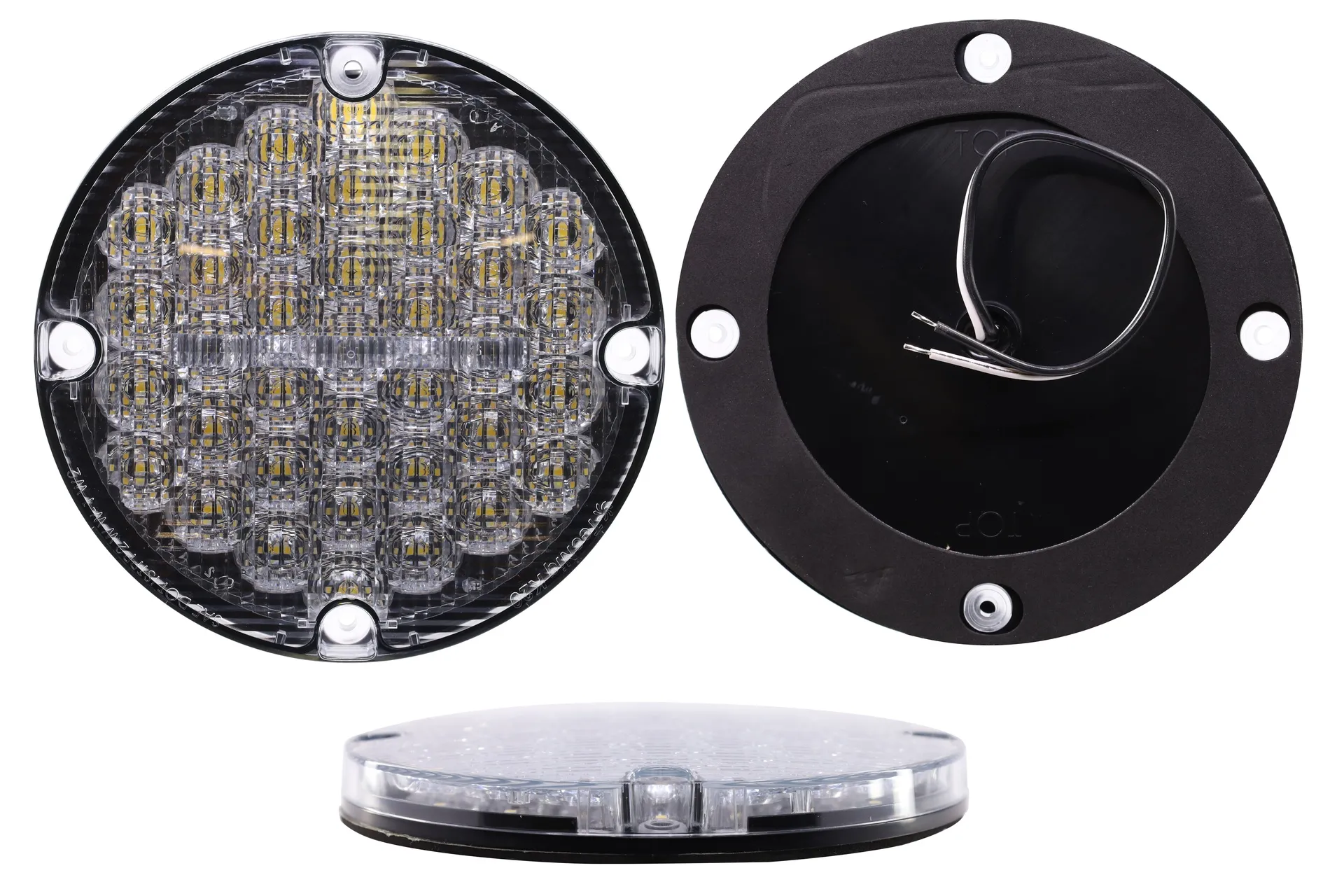 7" Round White/Clear Backup Light