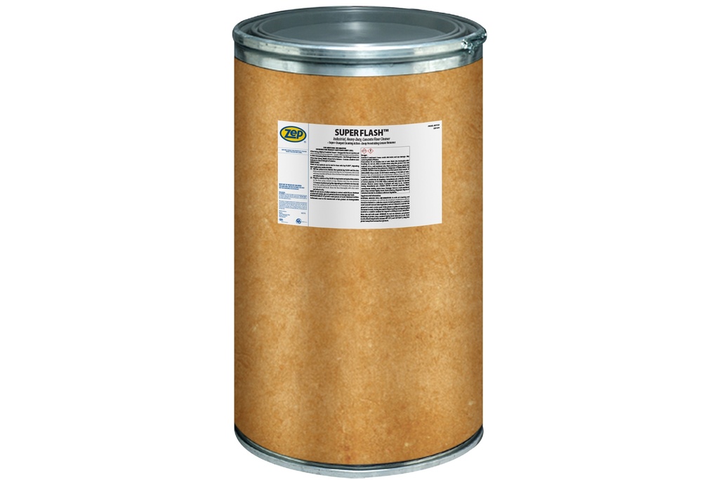 Zep Super Flash Hd  Concrete Flr Cleaner #125  W/Color Indicator,125# Drum