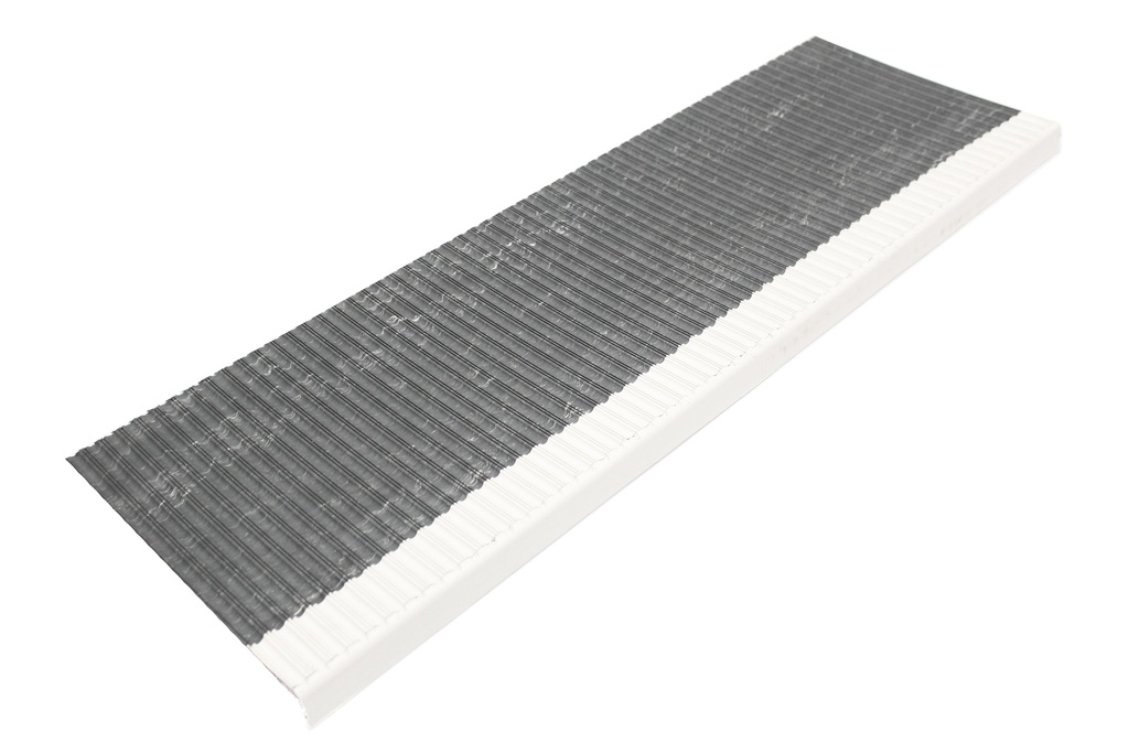 Step 12"X37" Grey Rib/White Rib Nosing (Cut to fit)