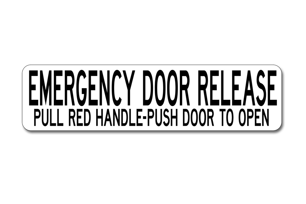Emergency Door Release, Sticker