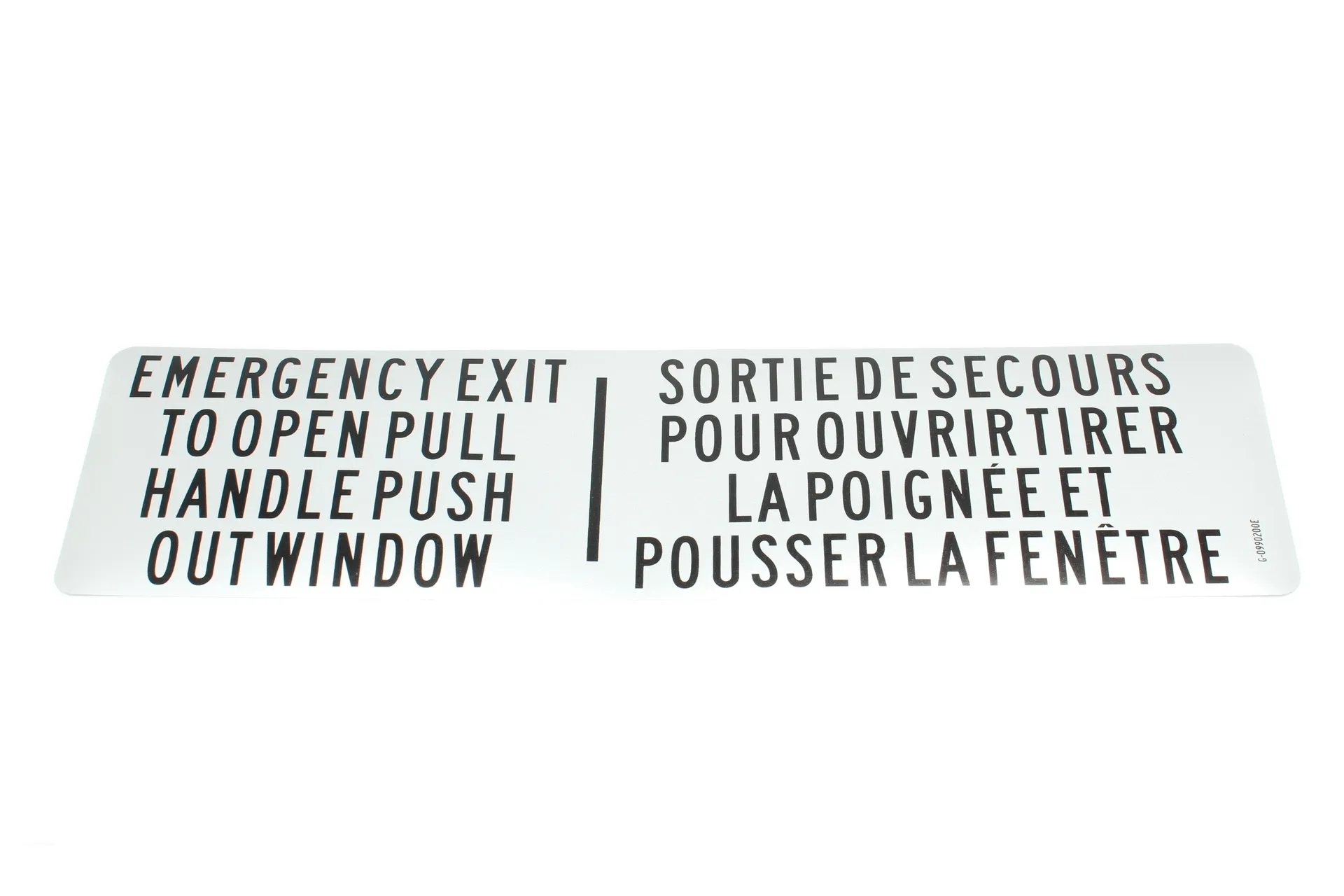 Sticker,Inst For Emergency Exit Outside