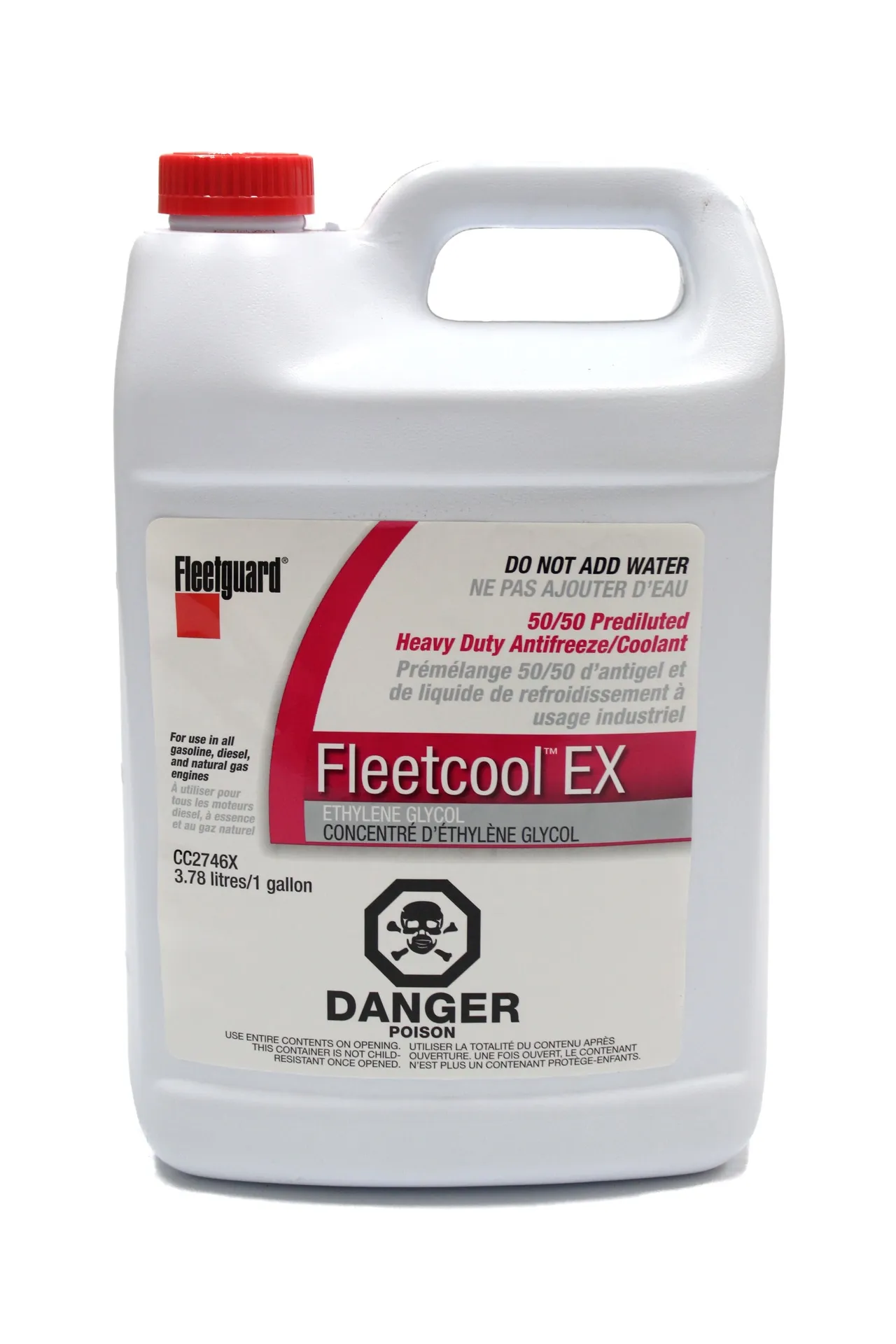 Fleetcool Ex, Coolant, Pink, 1Gallon, 50/50 premix, Ext.Life 