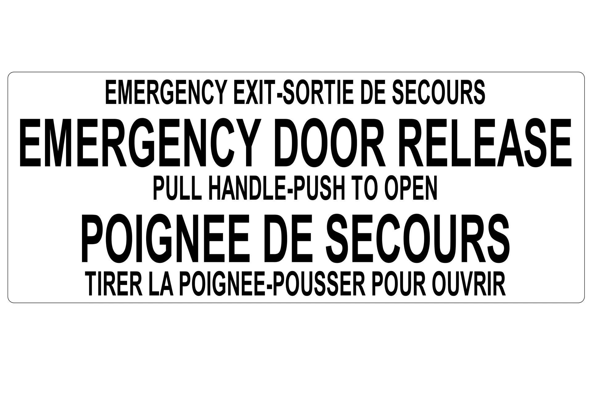 Sticker,Emergency Door Release