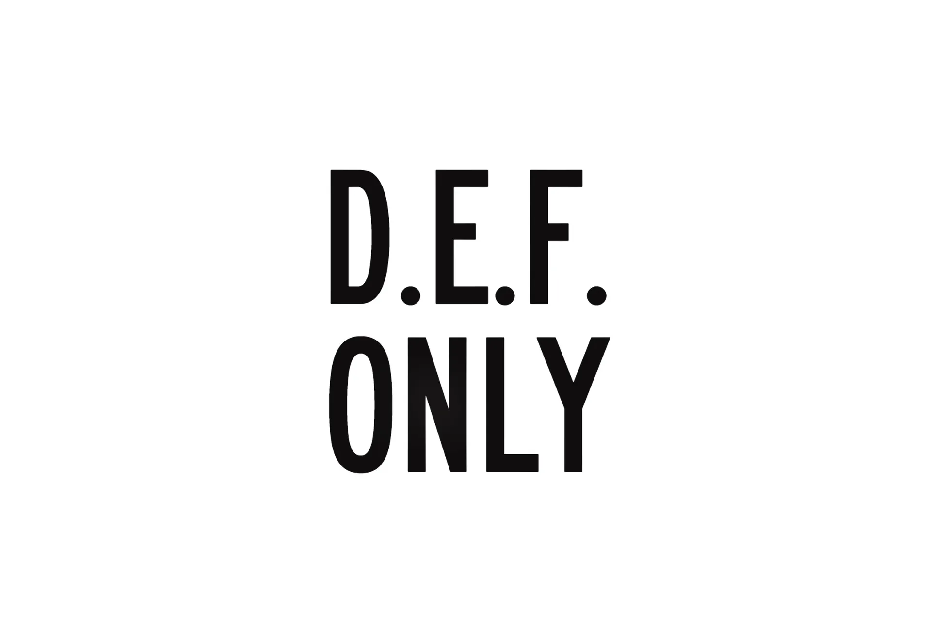 Decal,"D.E.F. Only" Small 1"