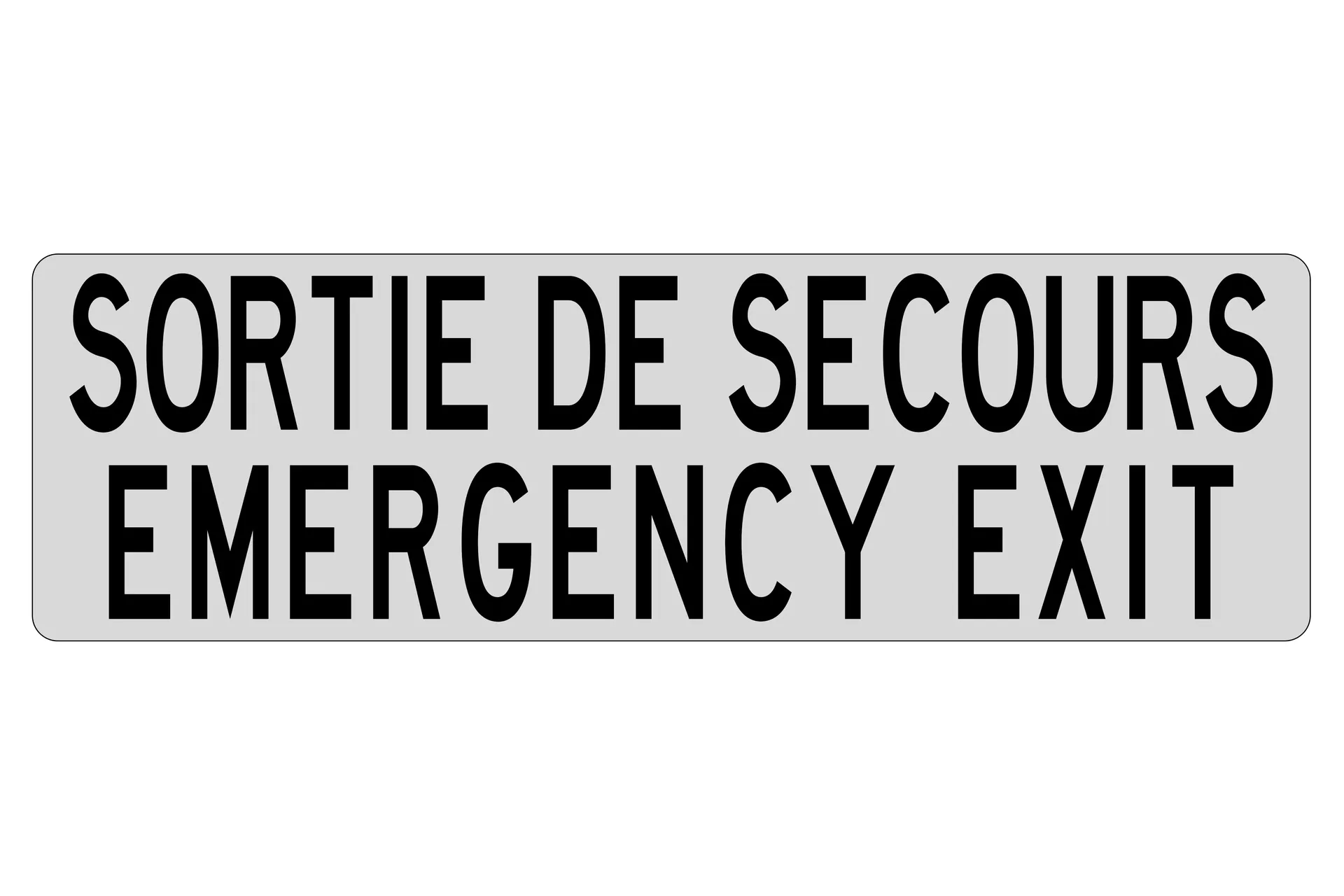 Sticker,Emergency Exit,Quebec