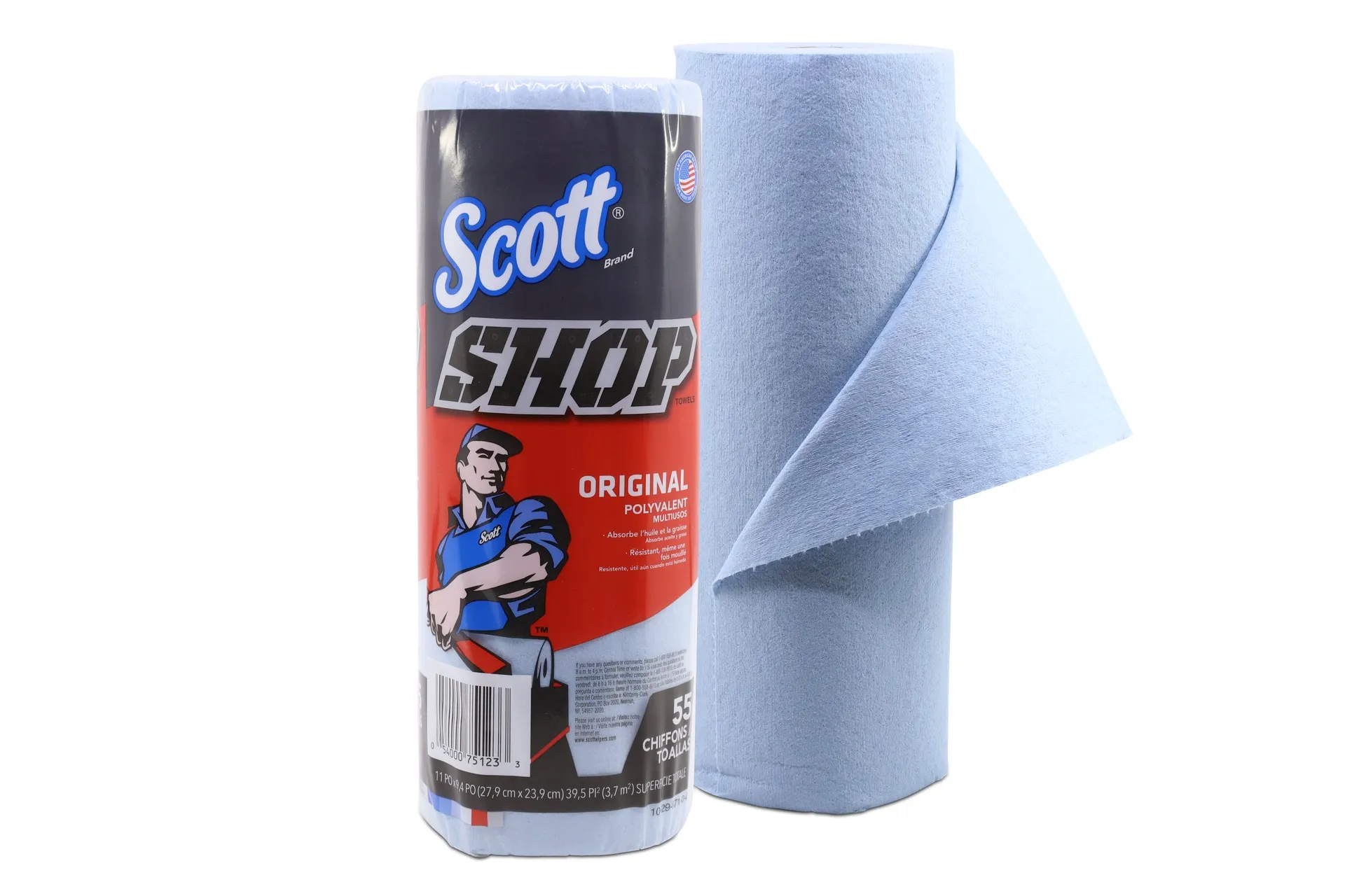 Blue Shop Towels Roll