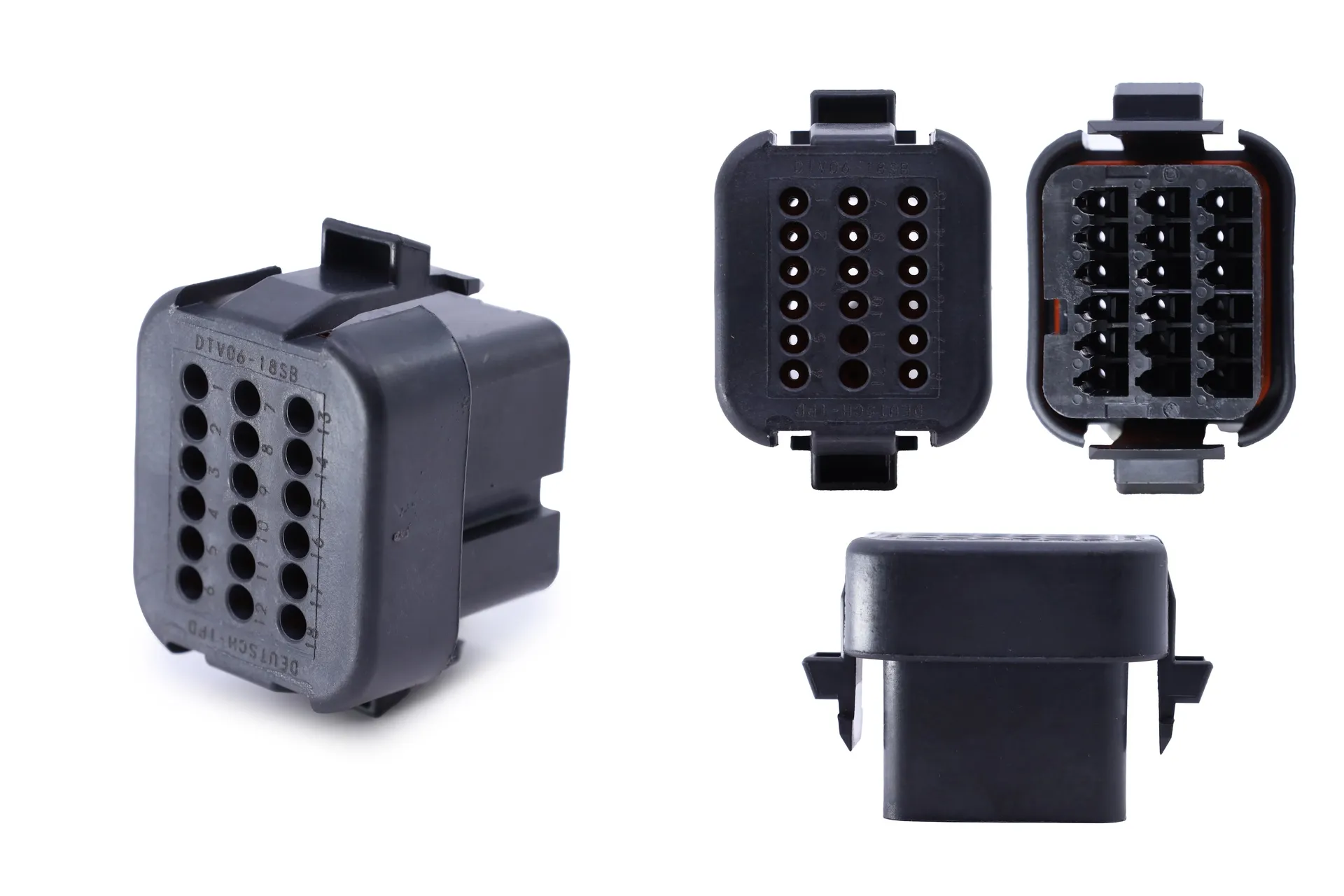 Connector,18Pos,Male,Dtv,14 To 20Awg