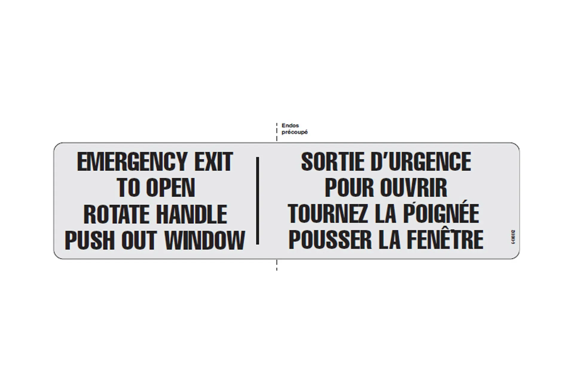 Decal.Sortie D'urgence,Fenetre,Billingue