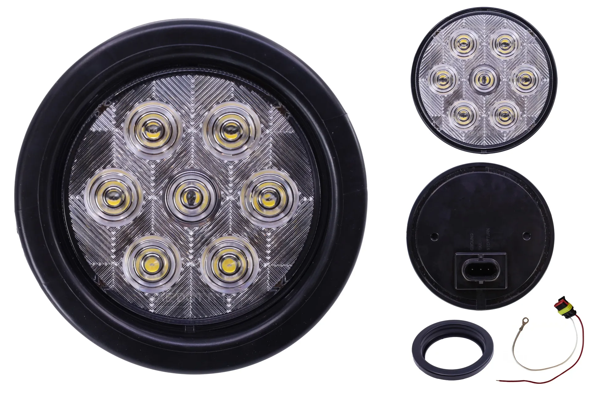 Feu, recul, 4" DEL, connecteur & joint