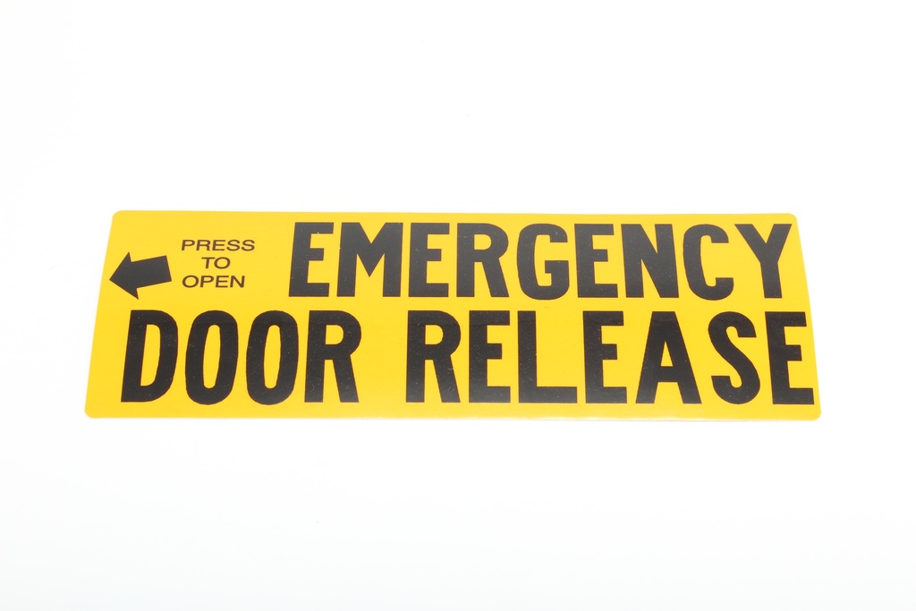 Sticker,Ent Door,Emerg Release D250