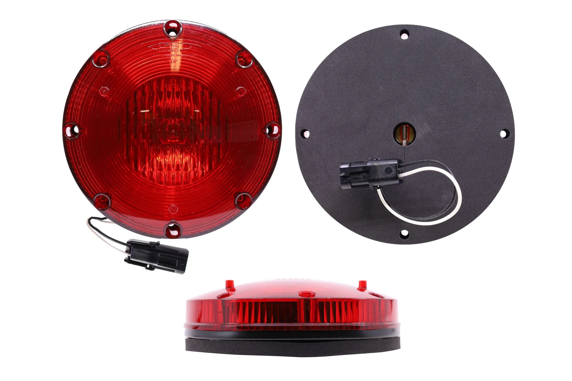 Light Warning Red 7" W/Conn.