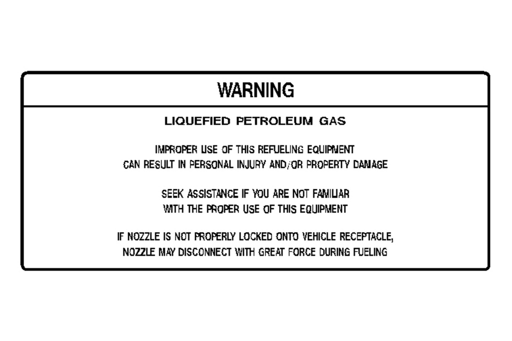 Decal,Fuel Fill,Propane,Caution