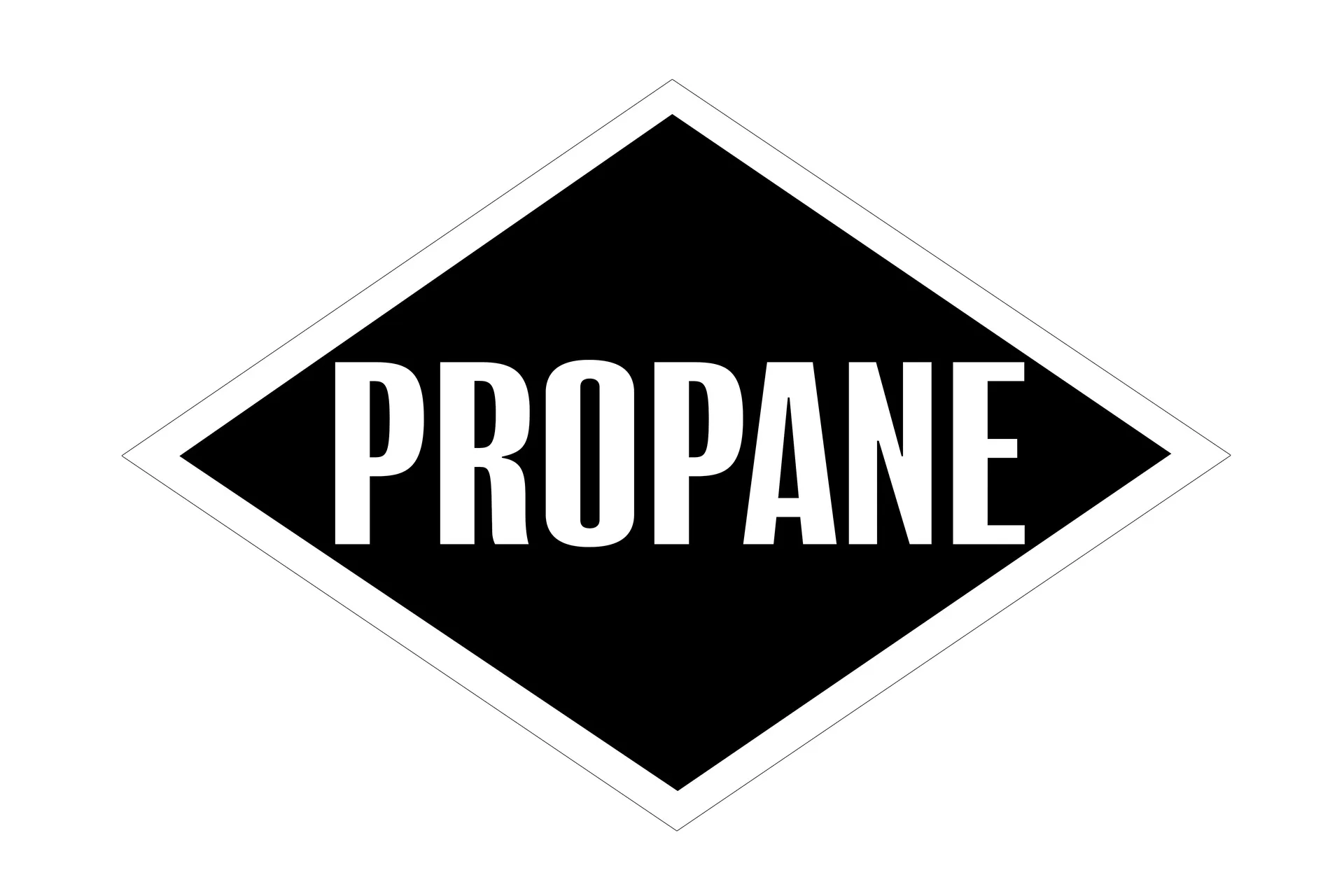Sticker,Propane,Diamond Shape
