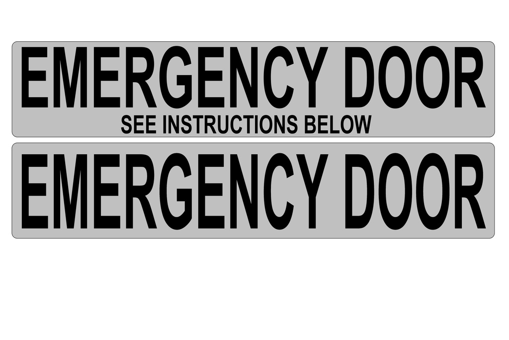 Decal "Emergency Door" 2 In.